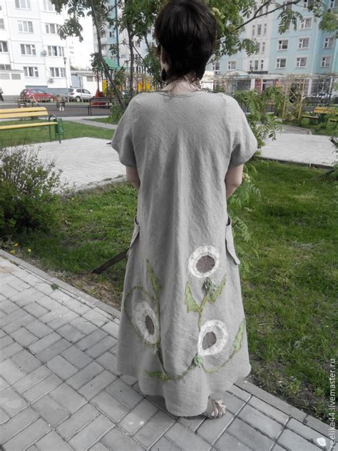 Платье в пол из льна Русский лен купить в интернет магазине на