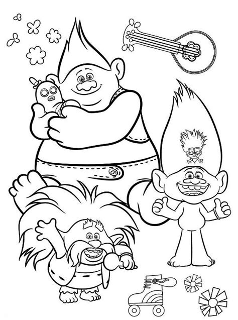 Because the best birthday gift from kids is colored coloring page. Kids-n-fun.com | Coloring page Trolls World Tour Trolls
