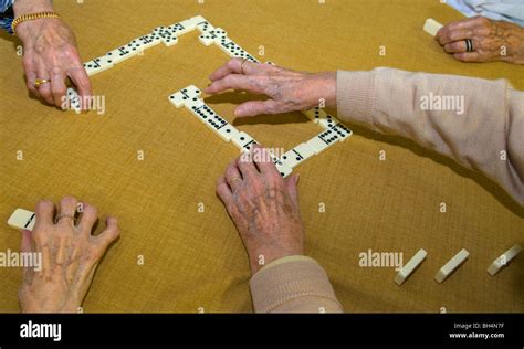 Old People Playing Domino Stock Photo Alamy