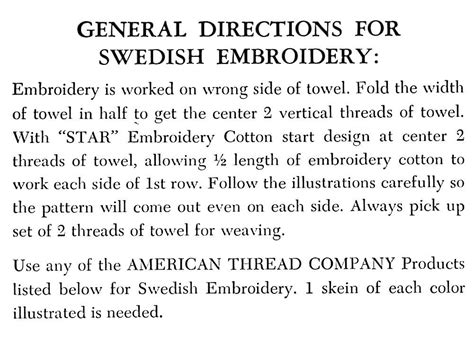 Free Swedish Embroidery Patterns Archives Vintage Crafts And More