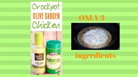 This crock pot cashew chicken is better than most chinese takeout cashew chicken. Crock pot Olive Garden Chicken - ONLY 3 ingredients! - YouTube