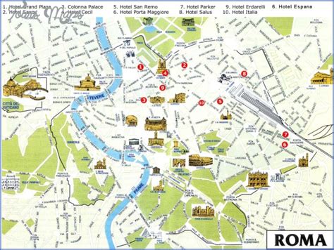 Rome Map Tourist Attractions