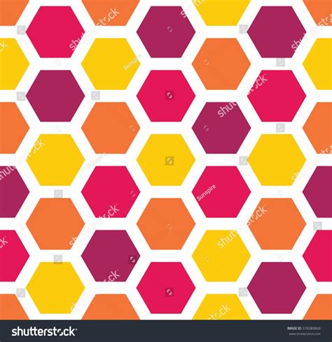 Vector Modern Seamless Colorful Geometry Hexagon Pattern Color
