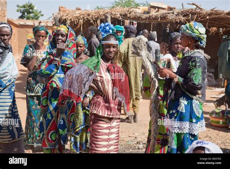 Fulani Women At The Village Market Of Bourro In Northern Burkina Faso