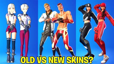 NEW Skins Vs OLD Skins With Legendary Dances Emotes TheGrefg Vs