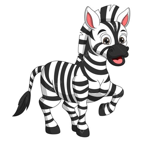 Cute Zebra Cartoon On White Background Cute Clipart Cartoon Clipart