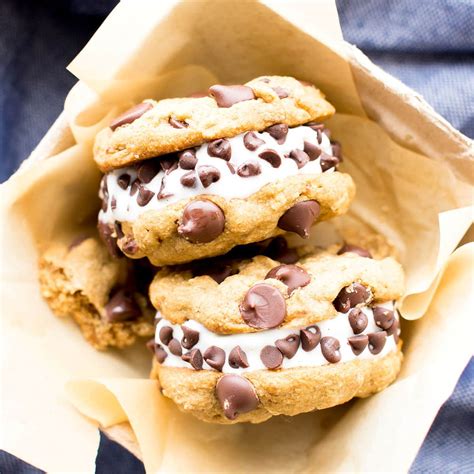 Healthy chocolate chip cookies that are paleo and gluten free and no refined sugar! Gluten Free Vegan Chocolate Chip Ice Cream Sandwiches (V ...