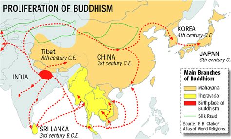 Buddhism World Map