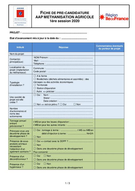 Calaméo  AAPMETHA Agricole 2020 00 Fiche Precandidature