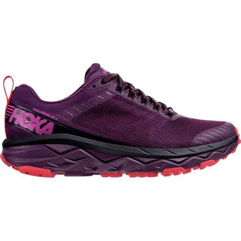 Hoka One One Lace Challenger Atr 5 Running Shoe In Purplered Purple