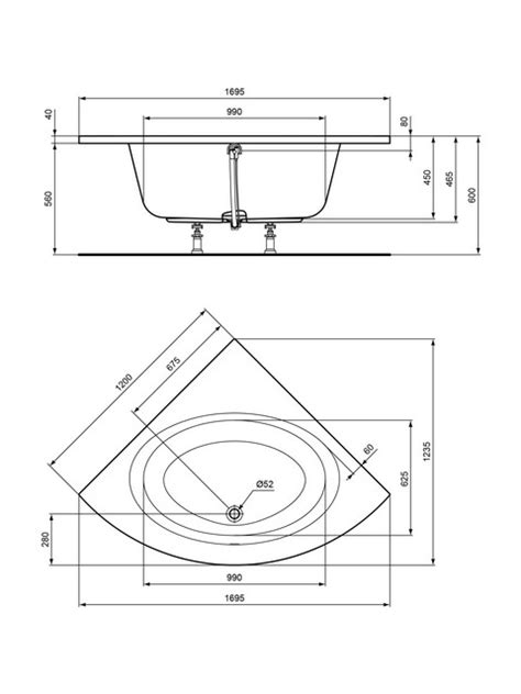 Sie bewerten:ideal standard tonic ii eckbadewanne. Ideal Standard Eckbadewanne 150X150 : Ideal Standard Tonic II D-Form-Badewanne 1800x800mm, mit ...
