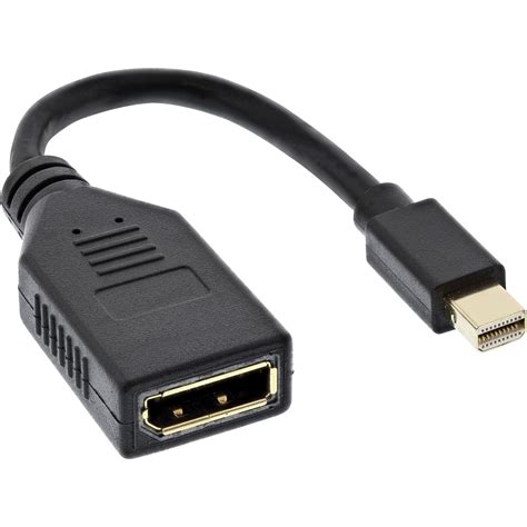 Inline® Mini Displayport Male To Displayport Female Cable 4k2k Black