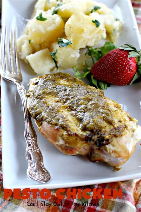 You can make this with other spices in a chicken and pesto if you want on other occasions, while it then keeps a luxurious taste with the poultry. Pesto Chicken - Can't Stay Out of the Kitchen