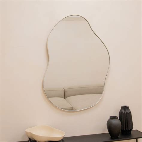 Ava Ecru Pond Shaped Irregular Mirror Cm X Cm In Mirror