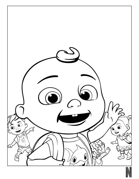 Cocomelon Coloring Page In 2020 Coloring Page Character Fictional