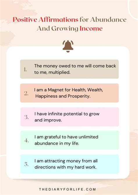 85 Powerful Affirmations For Abundance And Wealth Thediaryforlife