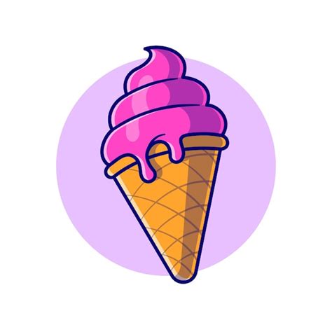 Ilustraci N De Icono De Dibujos Animados De Cono De Helado Concepto De The Best Porn Website