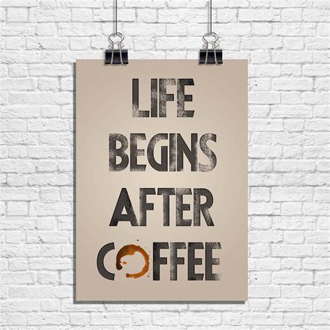 Download Poster Life Begins After Coffee no Elo7 | Andressa (5C5976)