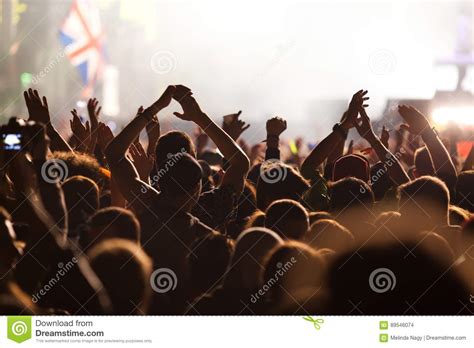 Crowd At Concert Summer Music Festival Editorial Stock Image Image