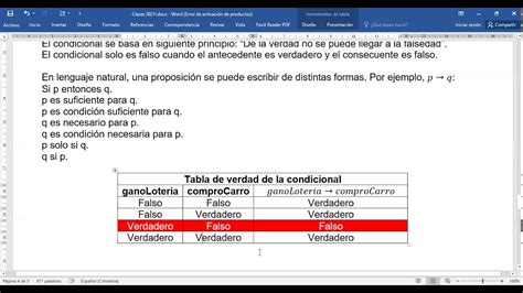 Tabla De Verdad De La Condicional Youtube