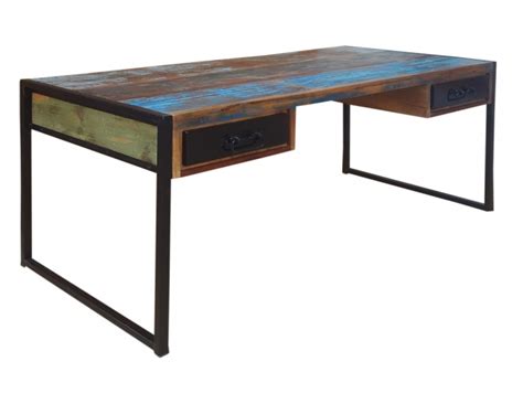 Die verbindung aus den materialien holz, glas und metall macht das. Schreibtisch Porto, Vintage, Industrial Style