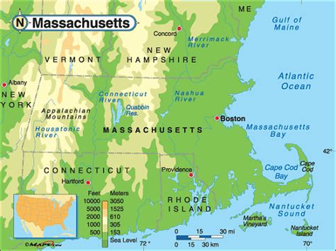 Massachusetts Base And Elevation Maps