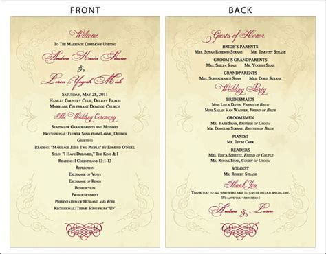 Invitation Program Scroll Wedding Invitations Lasopaog