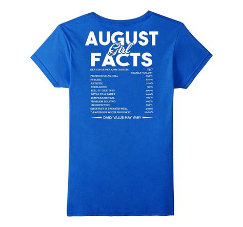August Girl Facts T Shirt Awesome Birthday T Art Artvinatee