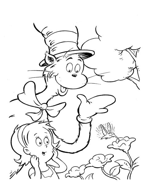 Cat In The Hat Coloring Pages Printable