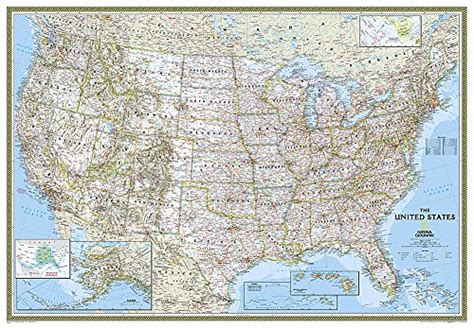 National Geographic United States Classic Enlarged Wall Map