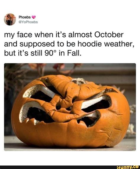 My Face When Its Almost October And Supposed To Be Hoodie Weather But