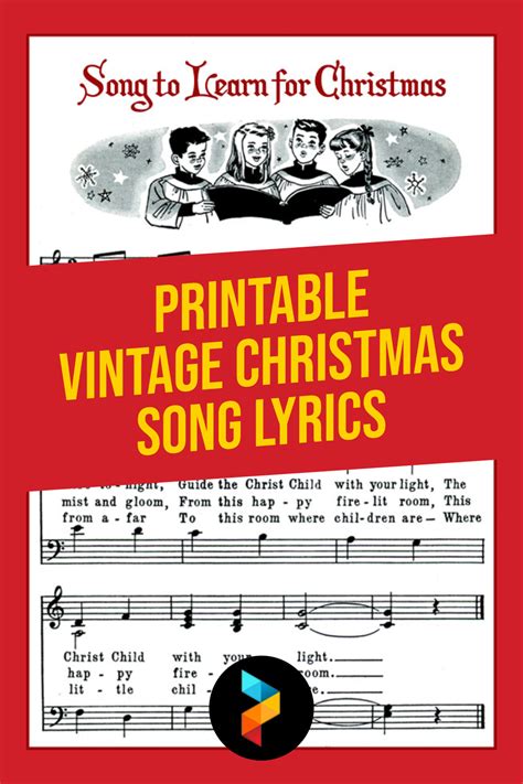 Best Free Printable Vintage Christmas Song Lyrics PDF For Free At Printablee