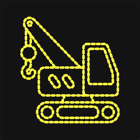 Icon Hoisting Crane Heavy Equipment Elements Icons In Dotted Style