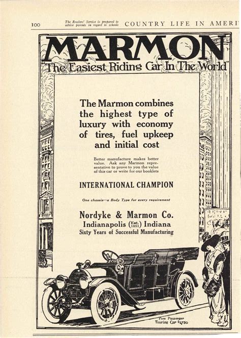 1912 3 1 Marmon The Marmon Combines The Highest Type If Luxury With