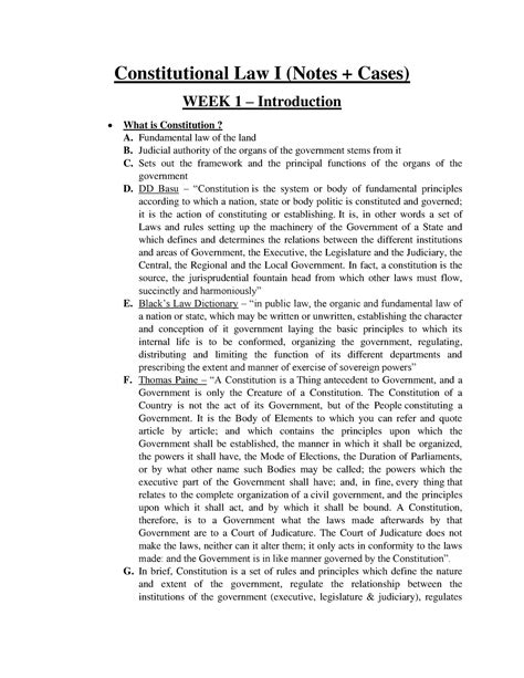 constitutional law i case briefs constitutional law i notes cases week 1 introduction