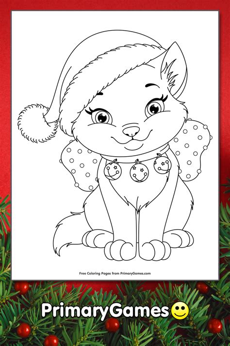 There is a wide variety here, so just about everyone should be able to find something that they like. Christmas Kitten Coloring Page | Printable Christmas ...