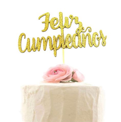 Buy Feliz Cumpleaños Cake Topper Happy Birthday Cake Decor Spanish Birthday Party Decorations