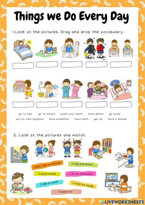 Things We Do Every Day 1 Worksheet