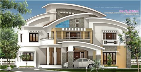 3750 Square Feet Luxury Villa Exterior Home Kerala Plans
