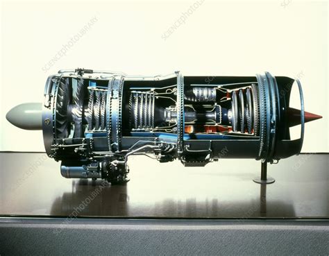 Cut Away Model Of An Aircrafts Jet Engine Stock Image
