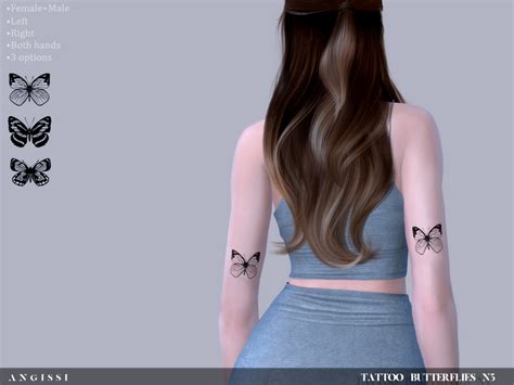 The Sims Resource Tattoo Butterflies N5