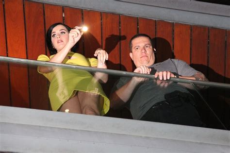 Katy Perry Upskirt And Cleavage On Balcony Of Hotel In Rio De Janeiro
