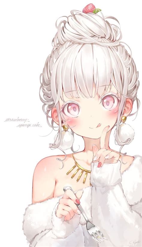 Anime manga aesthetics drawing art, anime, tshirt, white png. White Hair Anime Girl Aesthetic - Anime Wallpaper HD