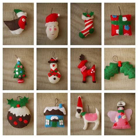 Make your own Christmas decorations!  Diy felt christmas ornaments