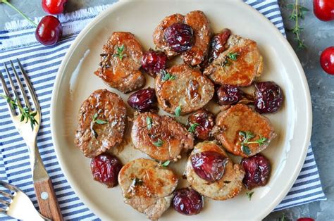 Enjoy these pork medallions with a creamy mushroom and madeira sauce. Pork Medallions with Red Wine-Cherry Sauce Recipe - Cook ...