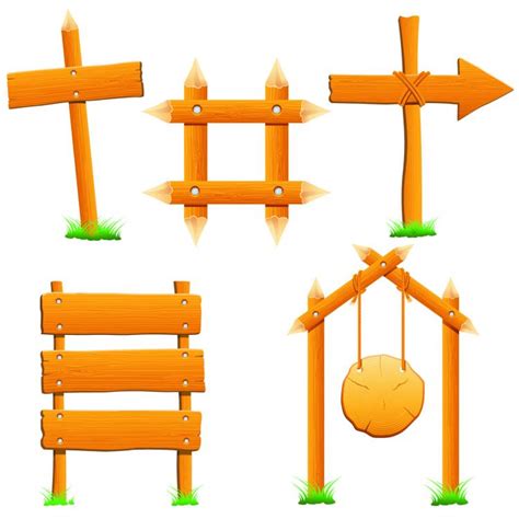 Download Wood signs 01 vector Free Vector / 4Vector