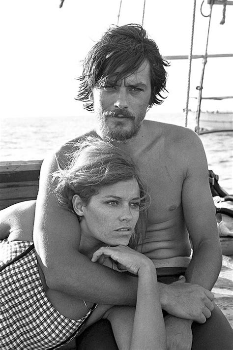 Alain Delon With Wife Nathalie In Fun In The Sun Alain Delon