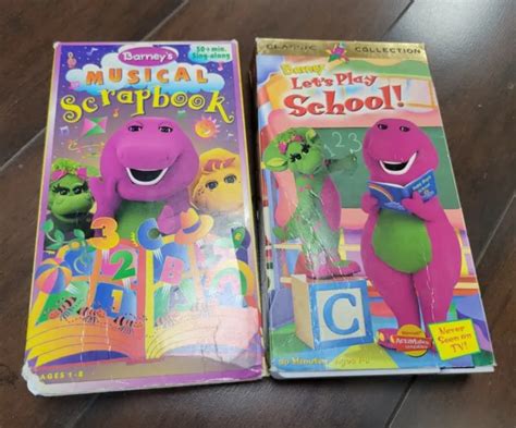 Lot Of 2 Barney And Friends Vhs Good Clean Fun And Lets Play School