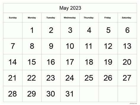 May 2023 Calendar Free Printable Calendar Download Printable May 2023