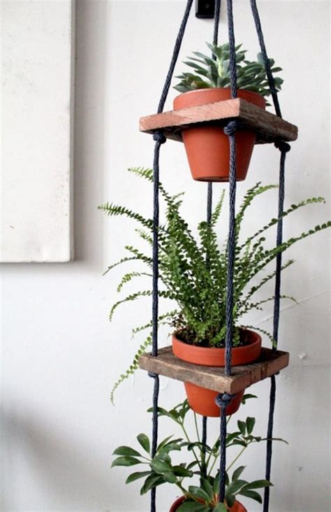 Using diy indoor hanging planters is a great way of displaying indoor plants, as they become the idea of the nesting birds is really cute to me, but you could definitely use different shaped planters and colors, although i am a bit obsessed with the leather lace colors they have used in this example. Wonderful Ways to Display Indoor Plants - The Owner ...